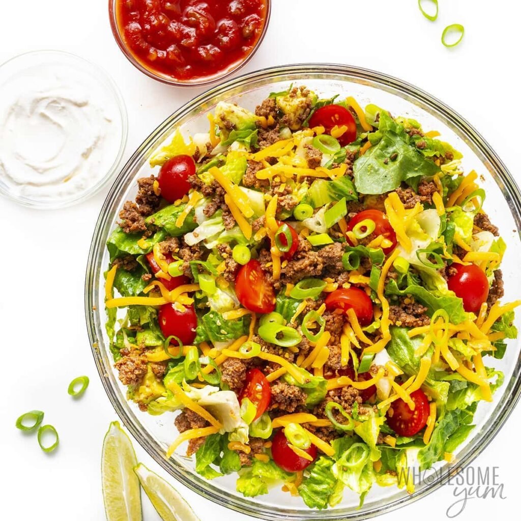 Easy Healthy Taco Salad Recipe With Ground Beef